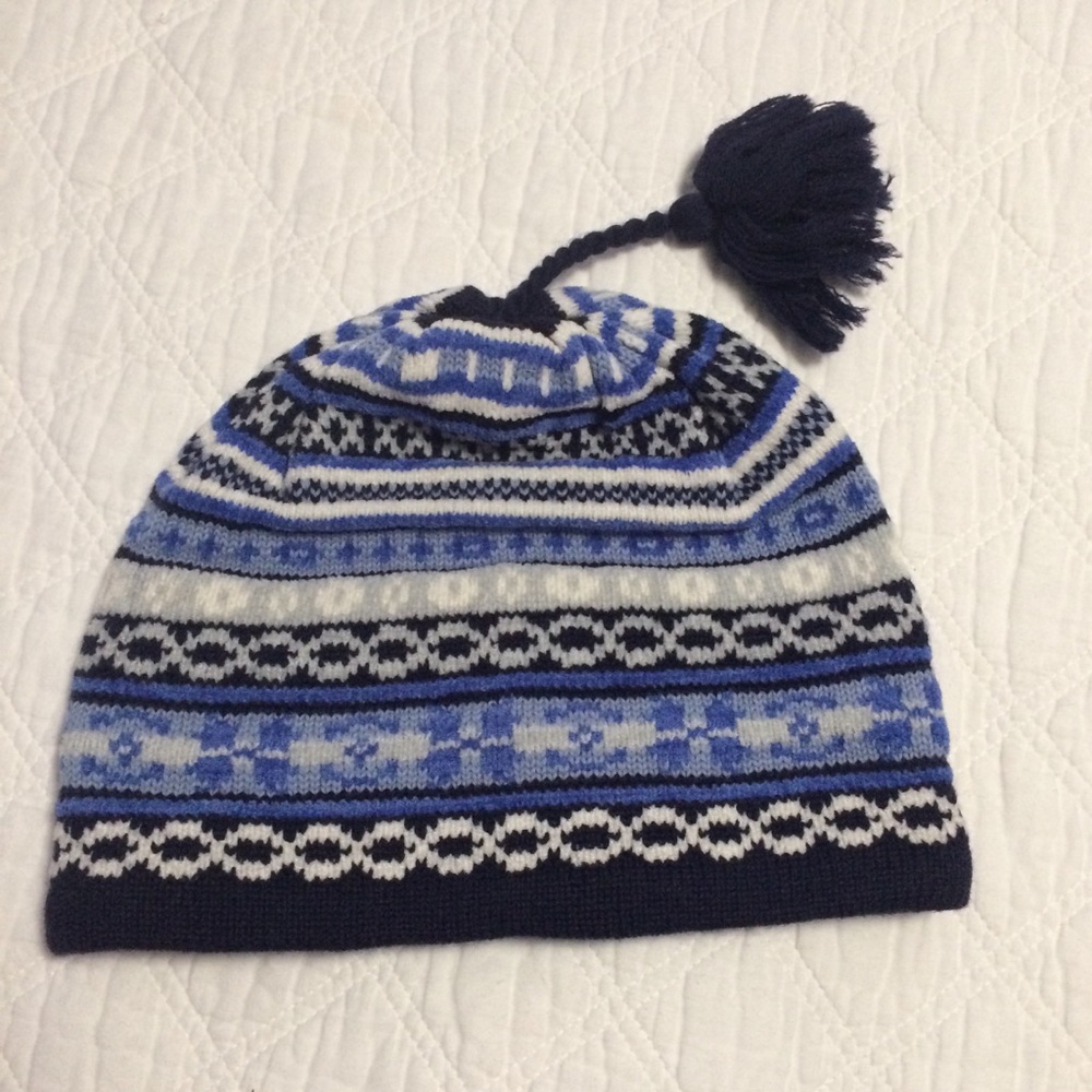 L.L.Bean fair isle winter hat with tassel